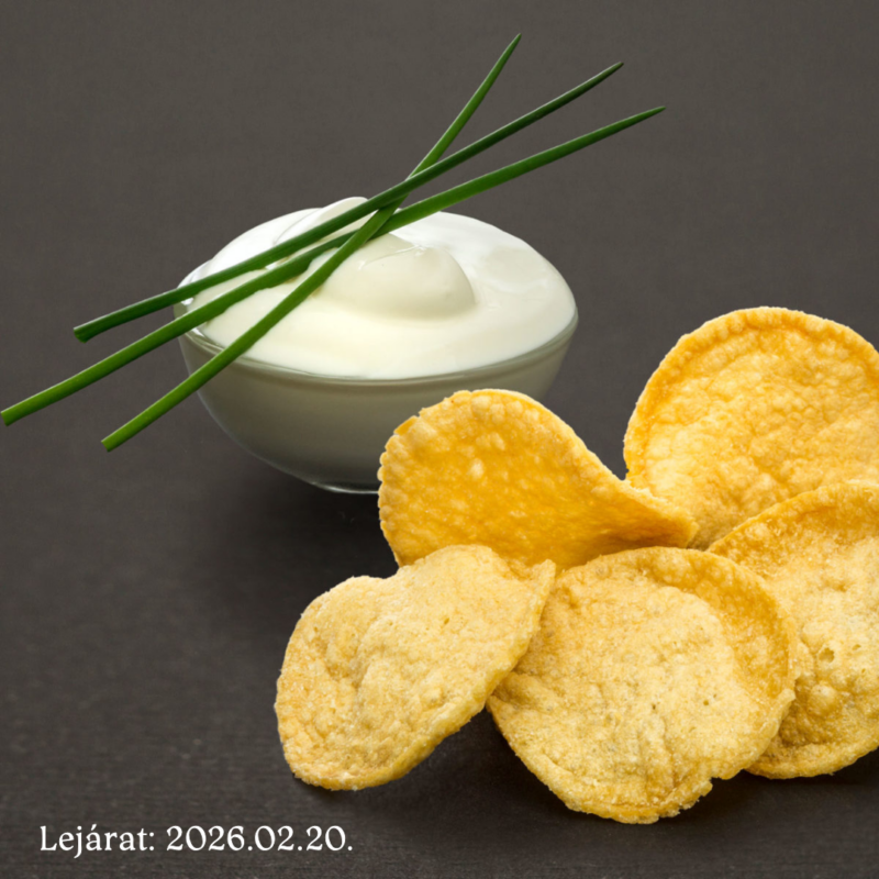 Tejfölös-hagymás ízű szójachips